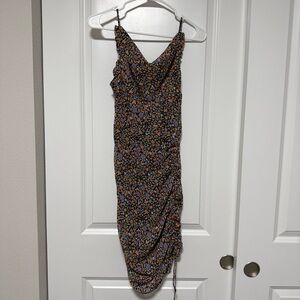 Astr ruched Dress Spaghetti Floral New
